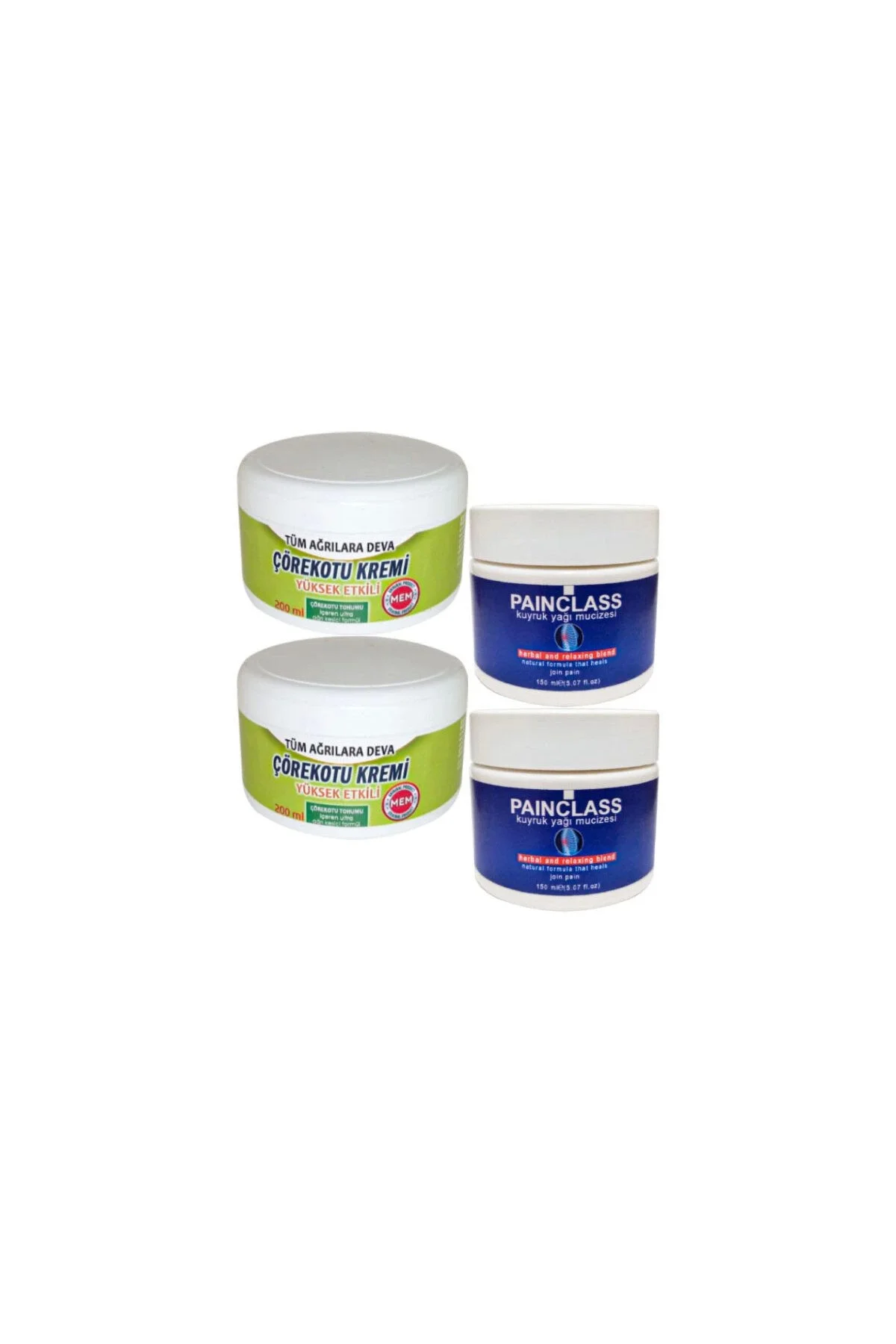 Çörek Otu Kremi XL Boy 2x200 ml + 2x150 ml Kuyruk Yağı Kremi - Eklemler İçin Doğal Bakım