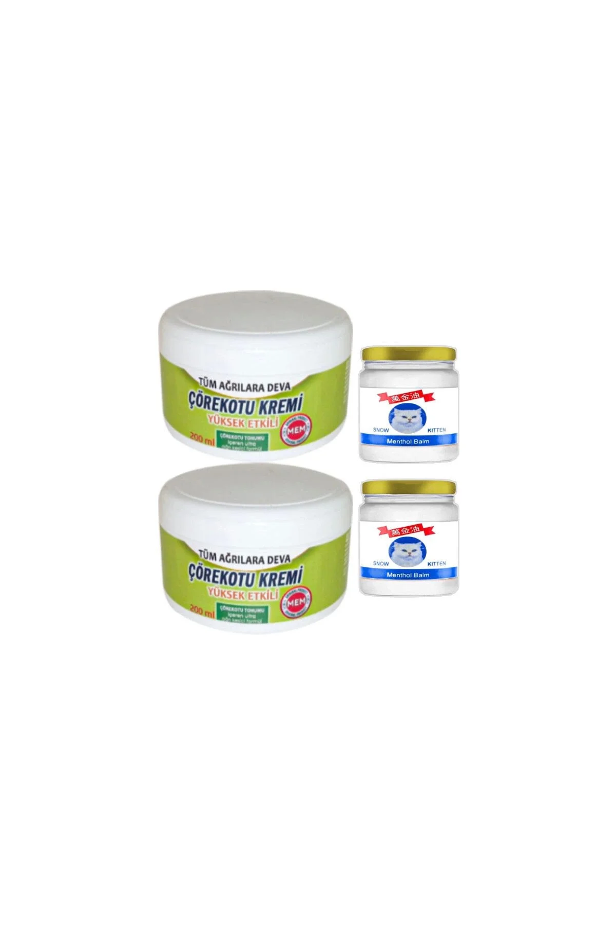 Çörek Otu Rahatlama Krem XL Boy - 2x200 ml + 2x50 ml Snow Kitten Tasarım