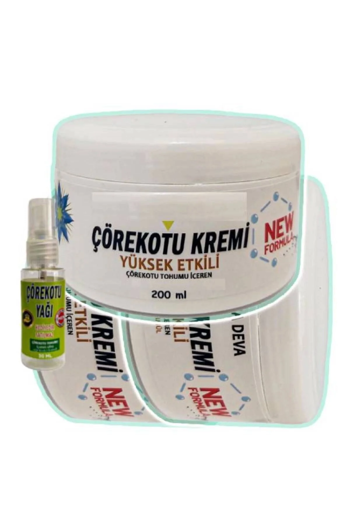 Çörek Otu Rahatlatıcı Masaj Bakım Kremi 3x200 ml + 30 ml Çörek Otu Yağı - Kas ve Eklemler İçin