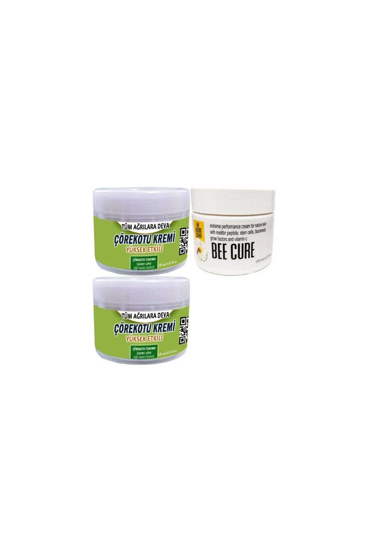 Çörek Otu Rahatlatıcı Bakım Kremi 2x150 ml + Bee Cure Krem 150 ml – Cilt Bakım Seti