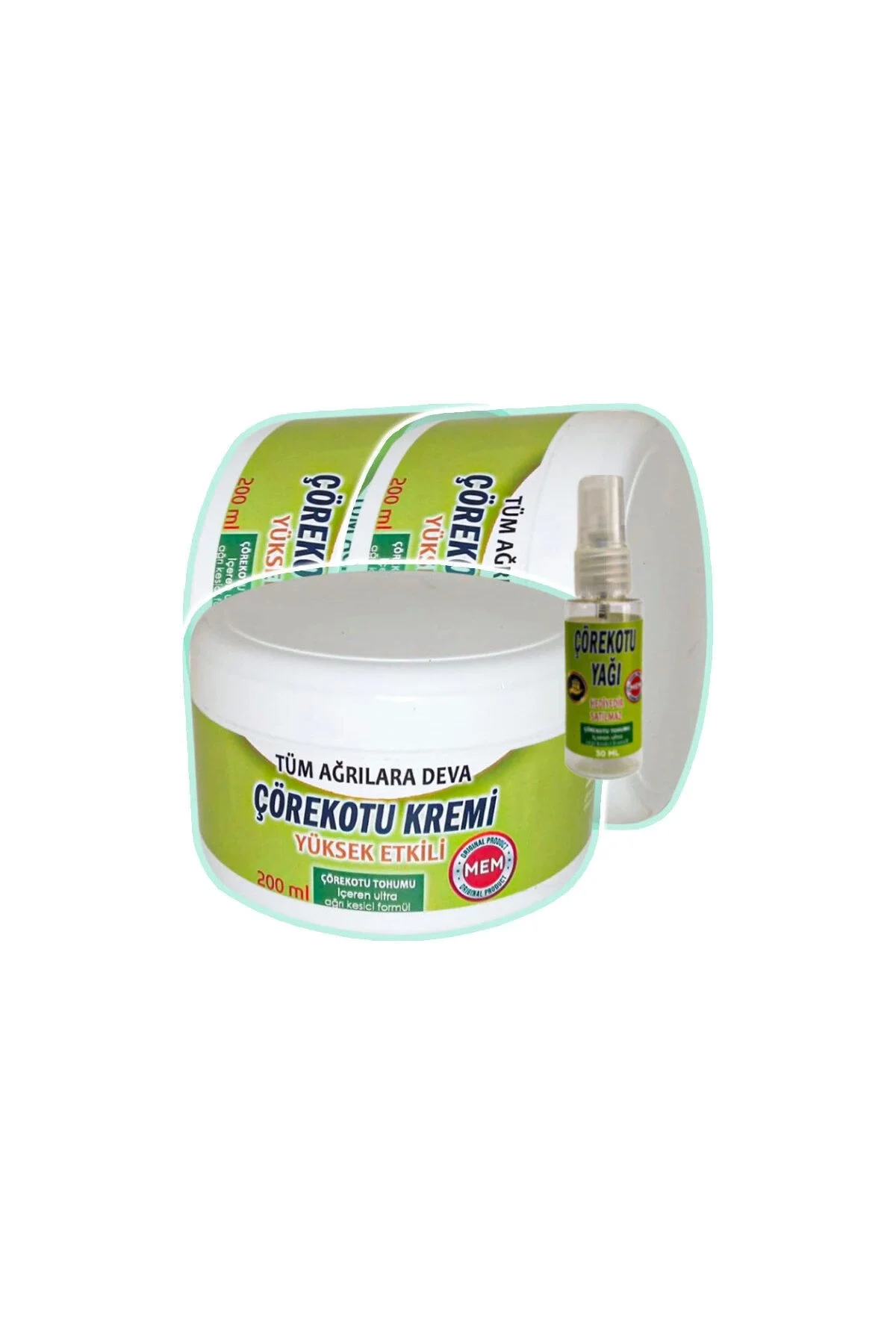 Çörek Otu Rahatlatıcı Bakım Kremi 3x200 ml + 30 ml Çörek Otu Yağı ile - Cilt Bakımı