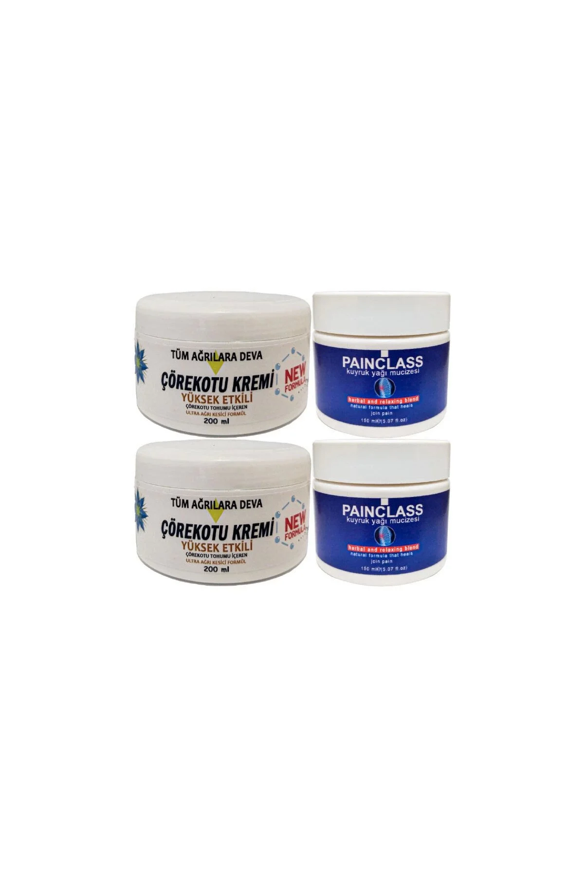 Çörek Otu ve Kuyruk Yağı Kremi XL Set - 2x200ml+2x150ml PainClass ile Uyumlu