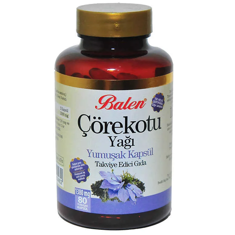 Çörek Otu Yağı 1380 Mg Yumuşak 80