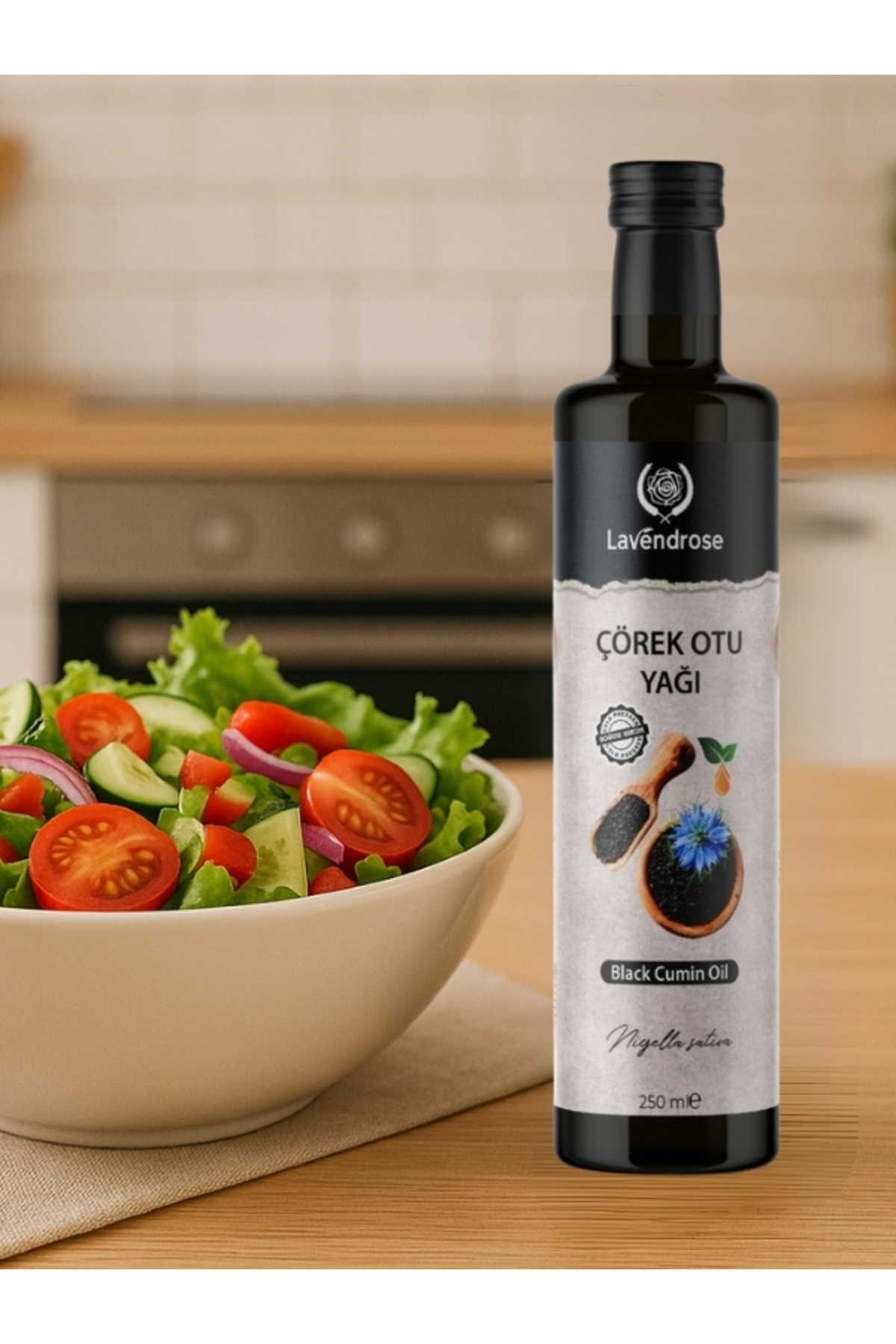 Lavendrose Çörek Otu Yağı 250Ml Yüksek Timokinonlu Soğuk Sıkım %100 Saf Ve D