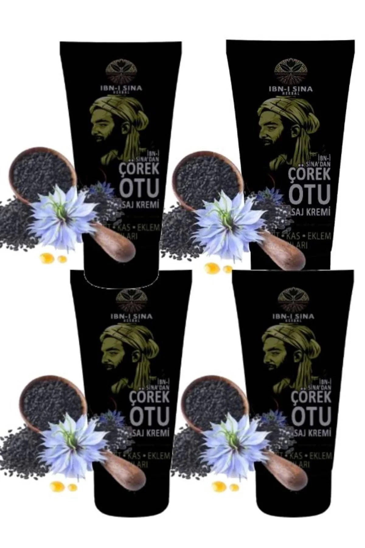 Çörekotu Kremi 50 ml x 4 Adet - Doğal Cilt Bakımı ve Besleyici Nemlendirme