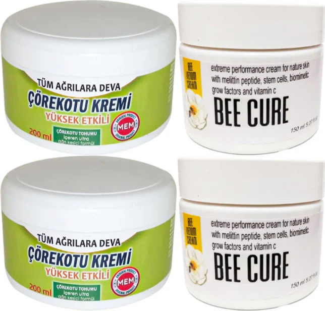 Çörekotu Kremi Seti - 2x200ml + 2x150ml Beecure Krem / Cilt Bakımı