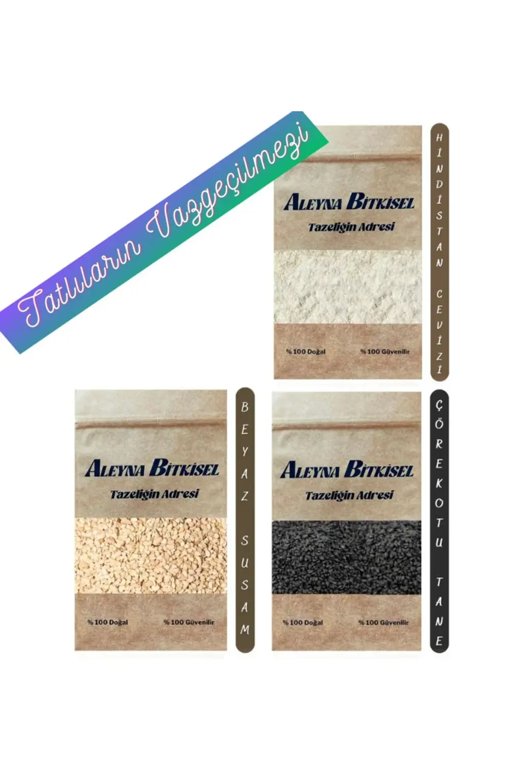 Aleyna Bitkisel Çörekotu Susam Hindistan Cevizi 50'Şer Gr