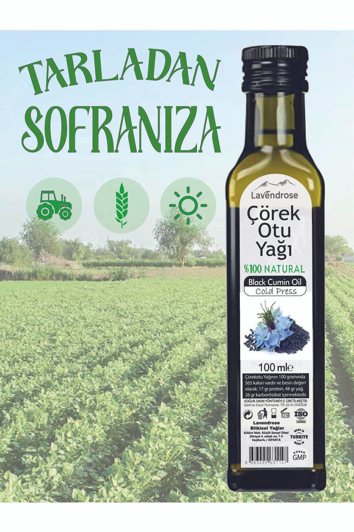 Çörekotu Yağı 100ml -Çörek Otu Yağı 100ml %100 saf Soğuk sıkım