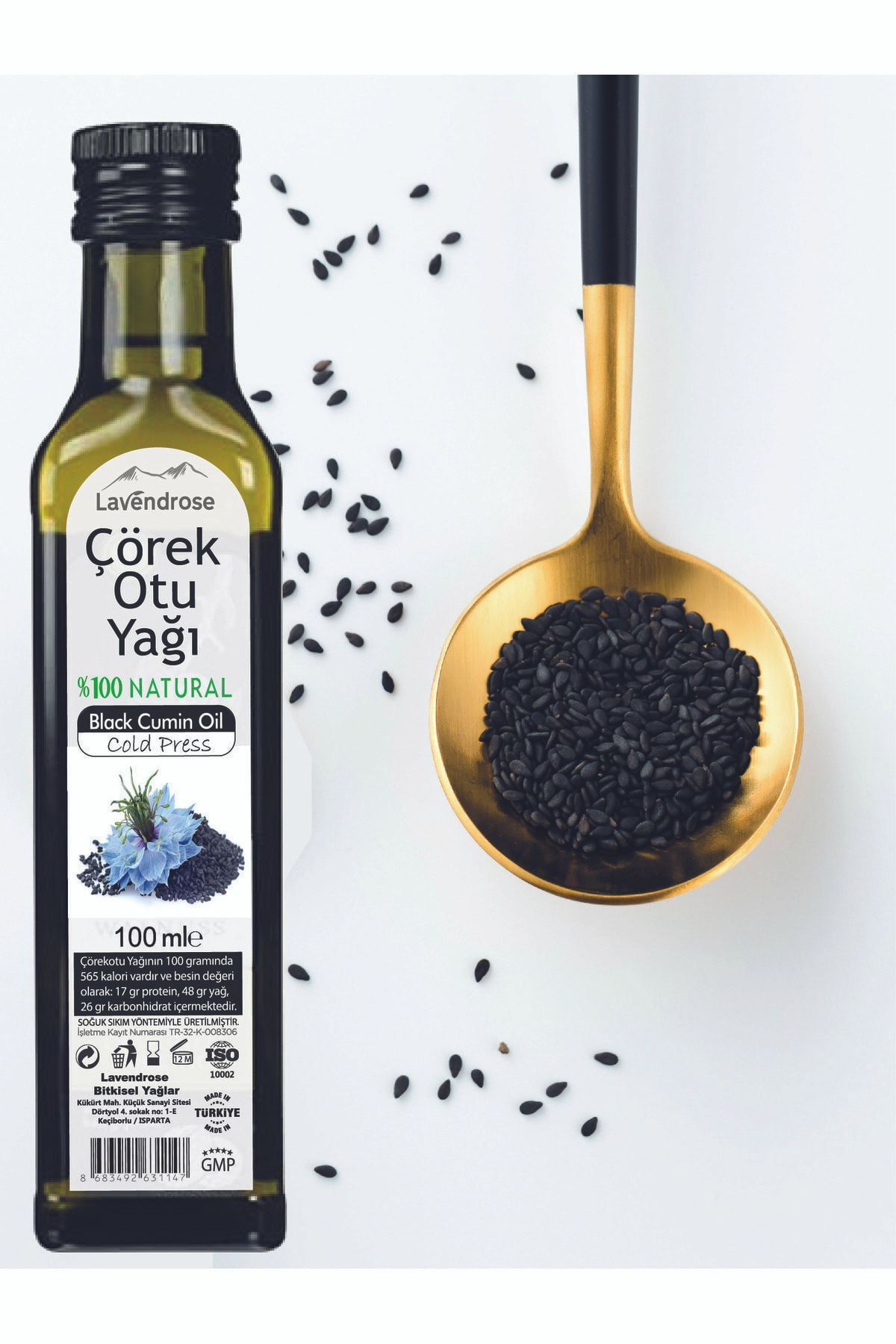 Çörekotu Yağı 100ml -Çörek Otu Yağı 100ml %100 saf Soğuk sıkım