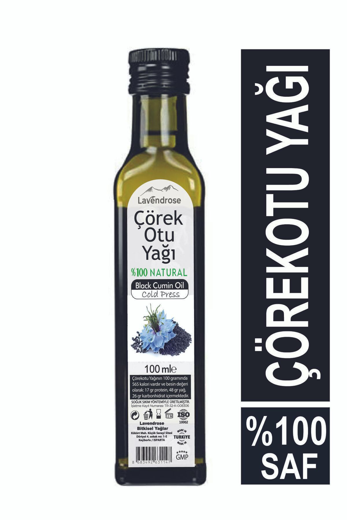 Çörekotu Yağı 100ml -Çörek Otu Yağı 100ml %100 saf Soğuk sıkım