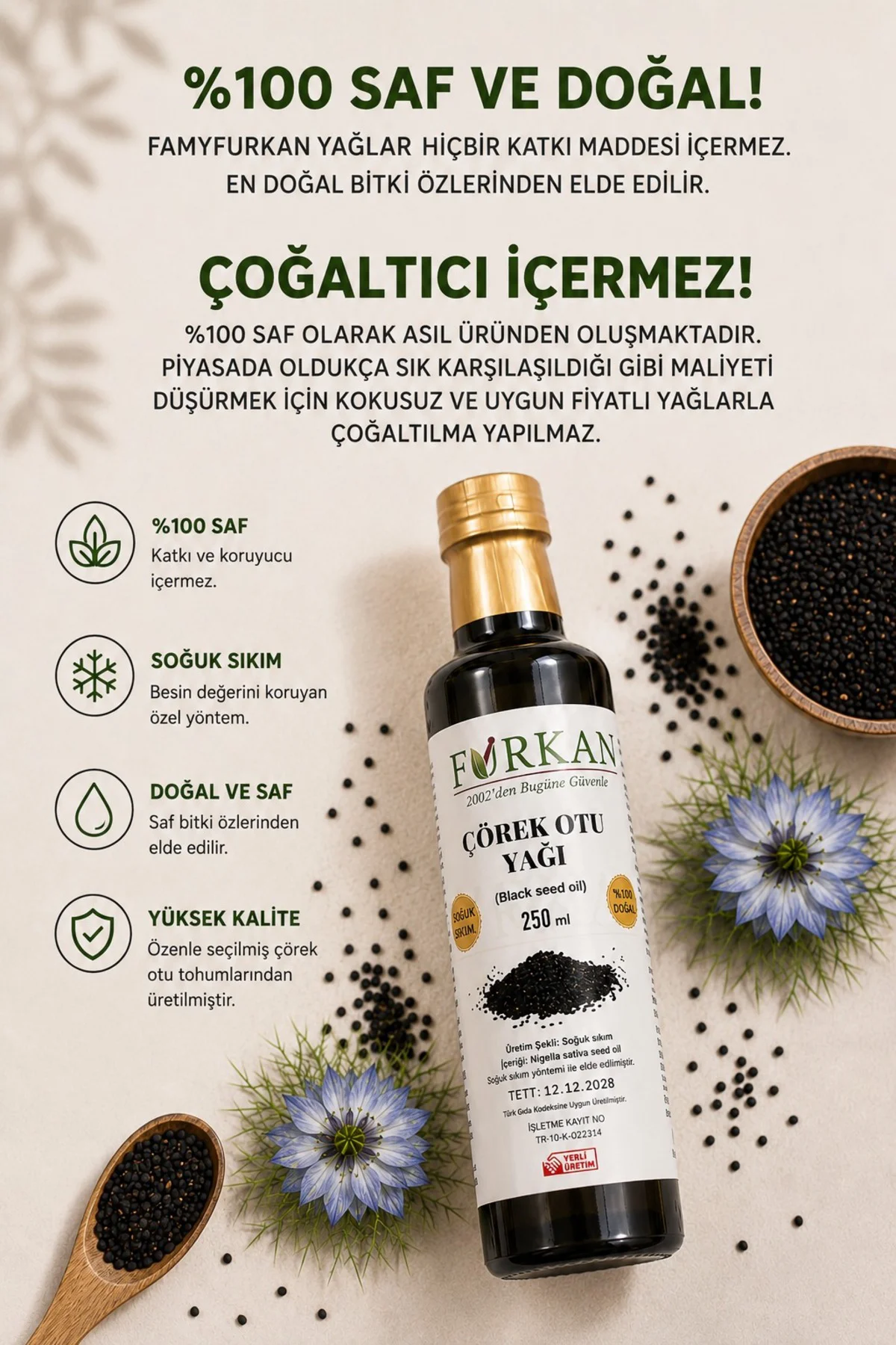 Çörekotu Yağı 250ml