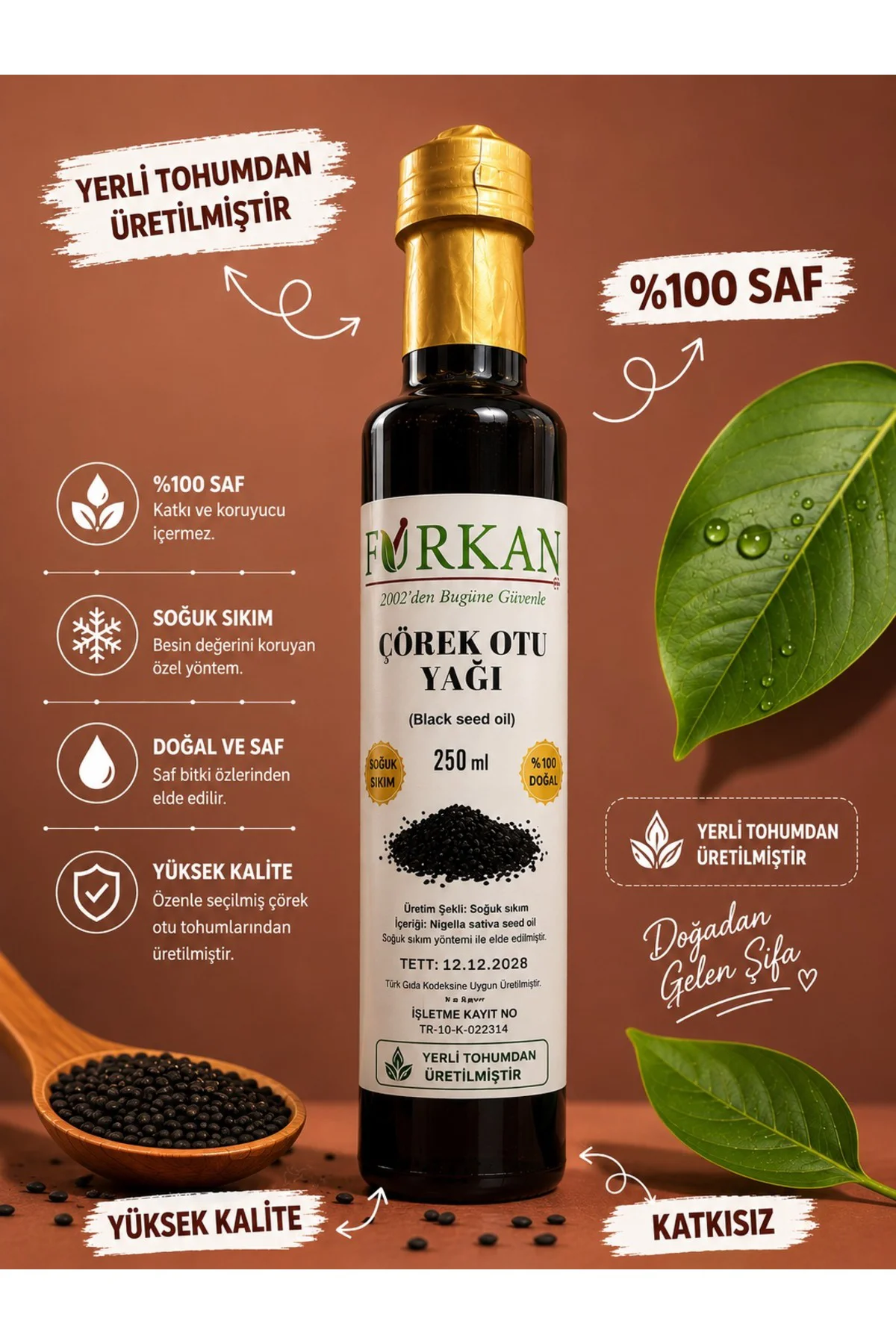 Çörekotu Yağı 250ml