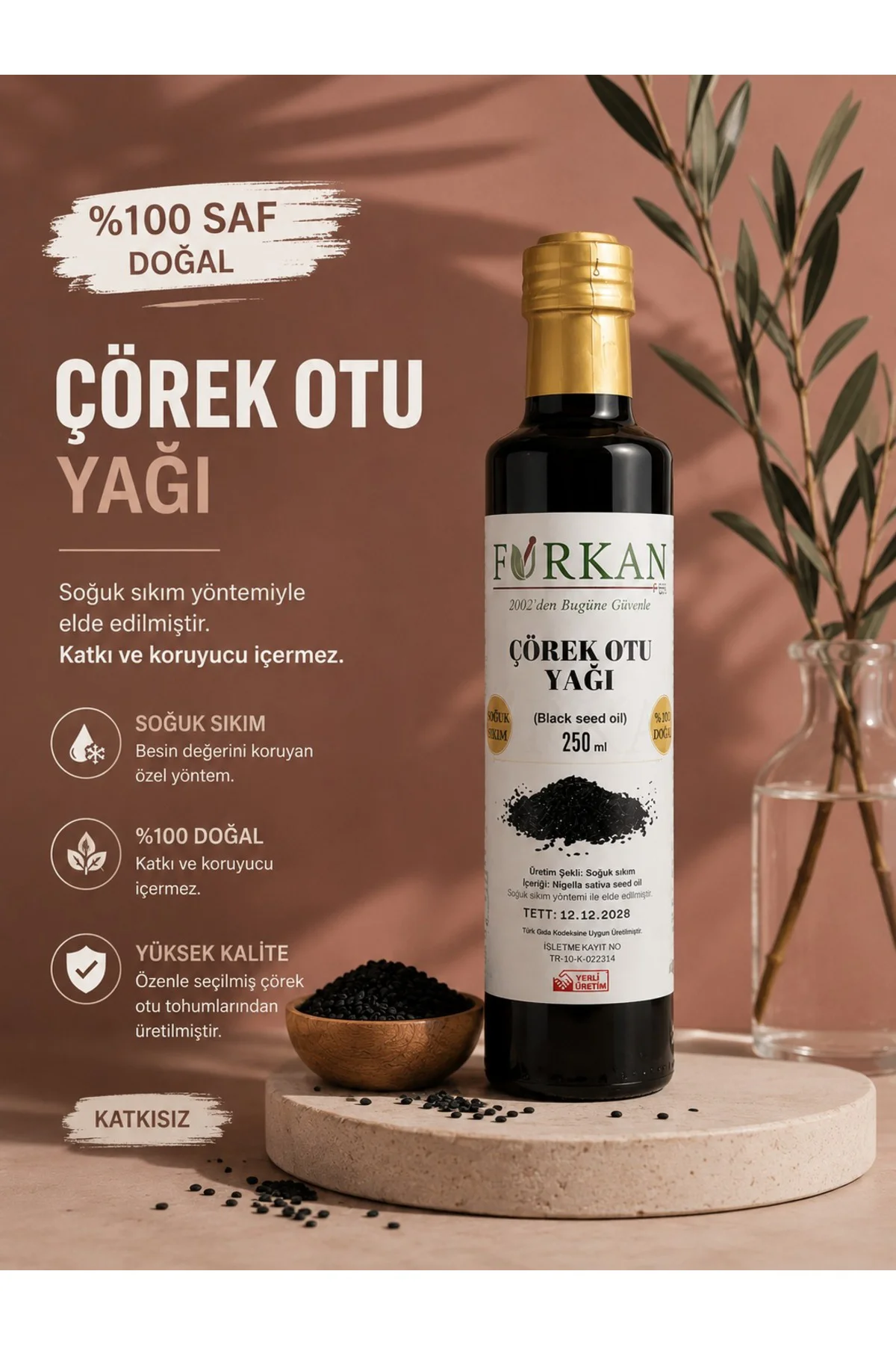 Çörekotu Yağı 250ml