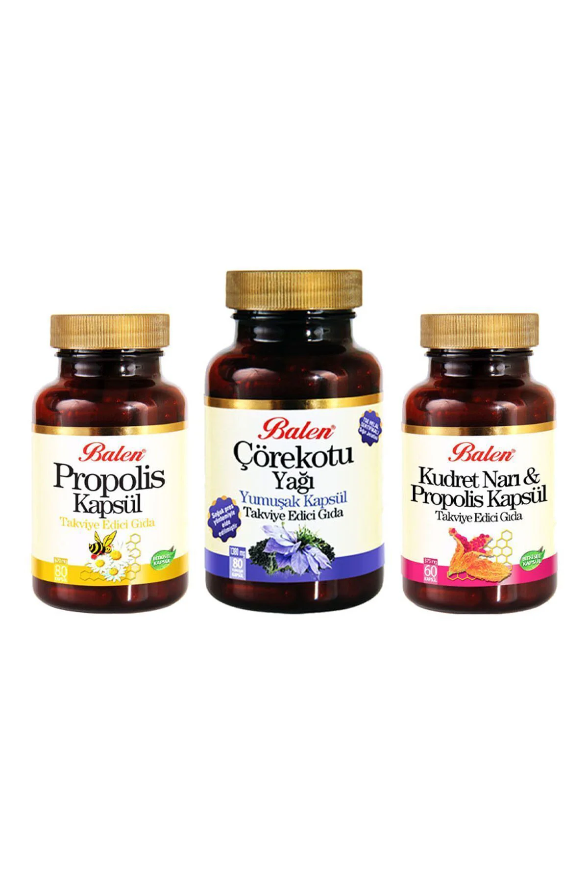 Cörekotu Yağı Kapsül Propolis Kapsül Kudret Narı Kapsül