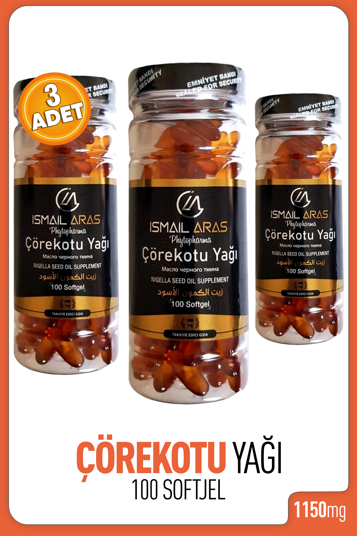 Çörekotu Yağı Softjel 100 Kapsül 3 Adet