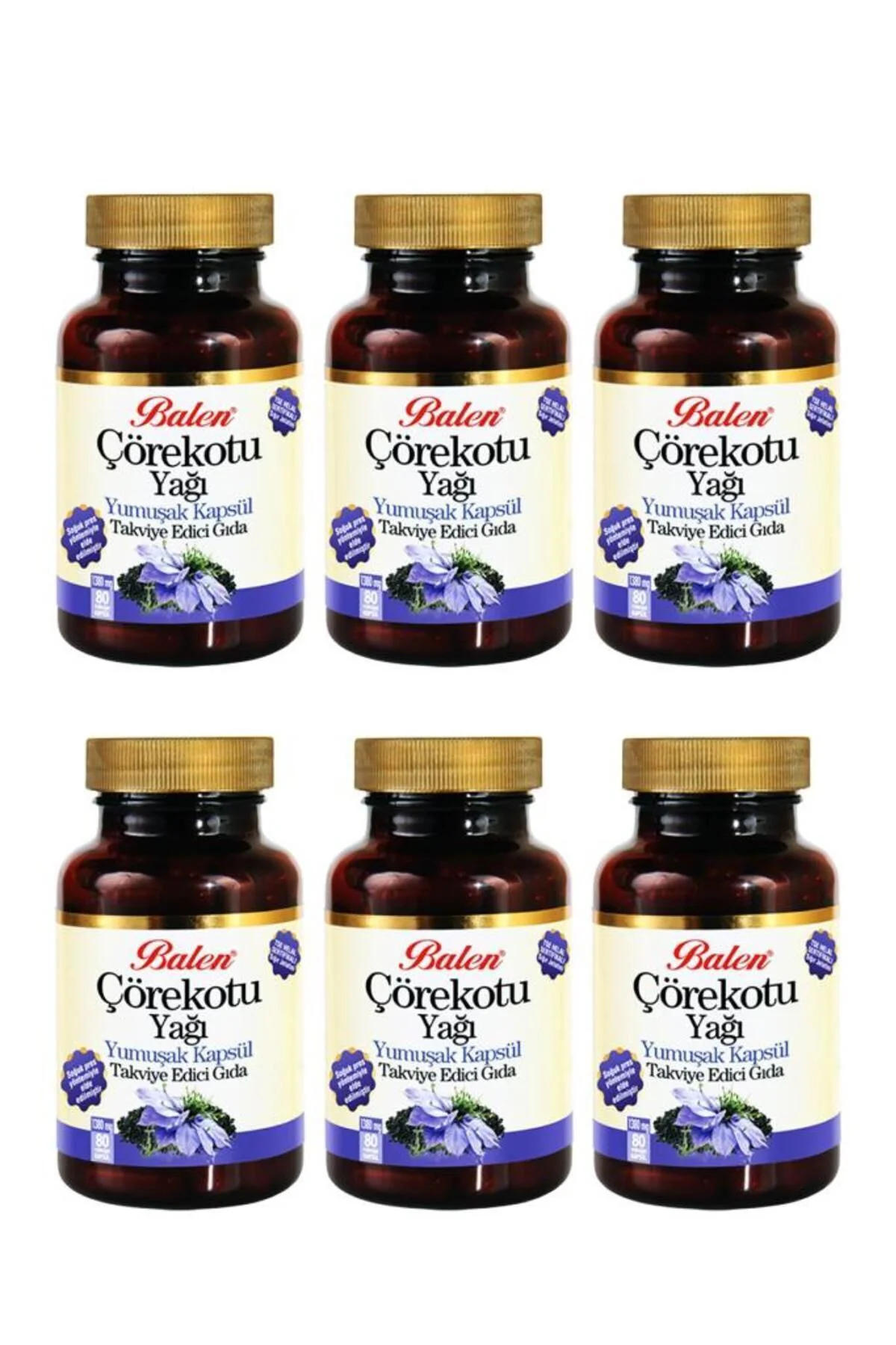 Çörekotu Yağı Yumuşak Kapsül 1380 Mg 80 Kapsül 6 Adet
