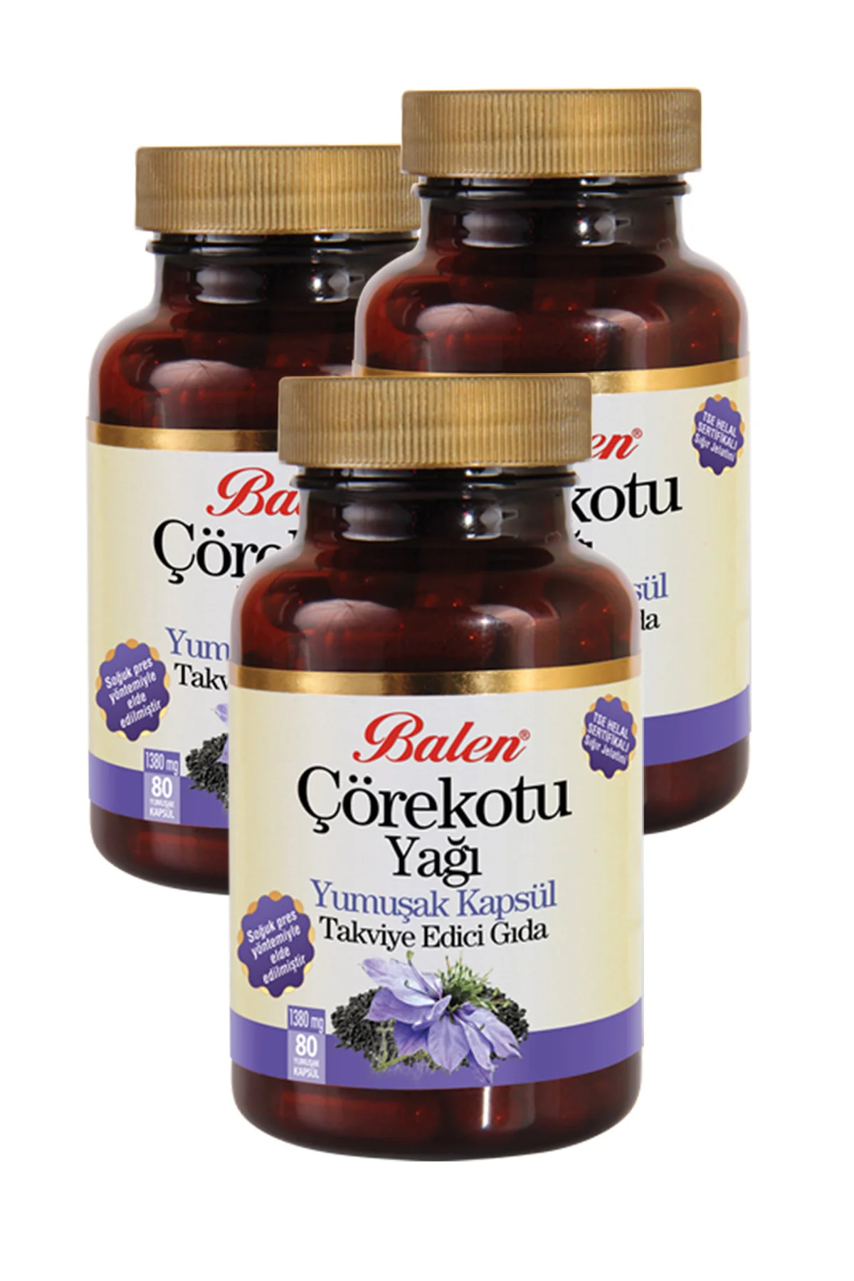 Çörekotu Yağı Yumuşak Kapsül 1380mg*80 3 Adet