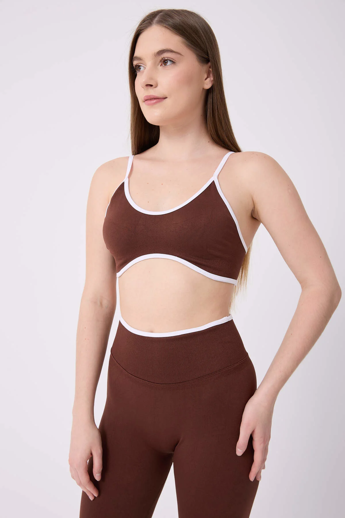 CoreLine Biye Detaylı Esnek Seamless Spor Bra