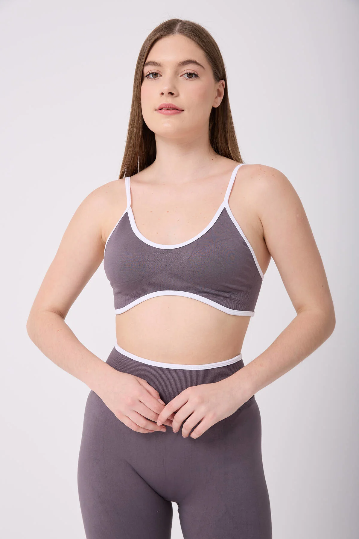 CoreLine Biye Detaylı Esnek Seamless Spor Bra