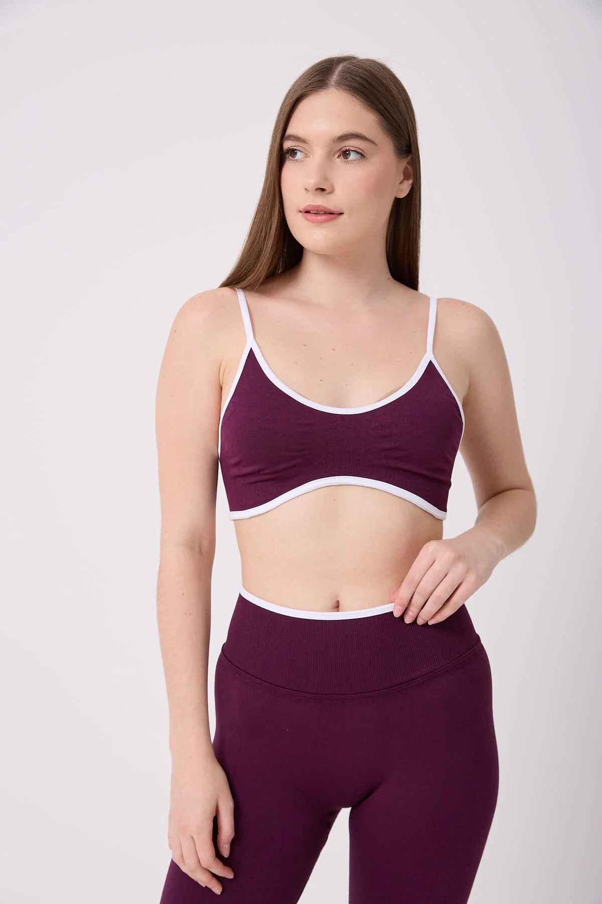 CoreLine Biye Detaylı Esnek Seamless Spor Bra