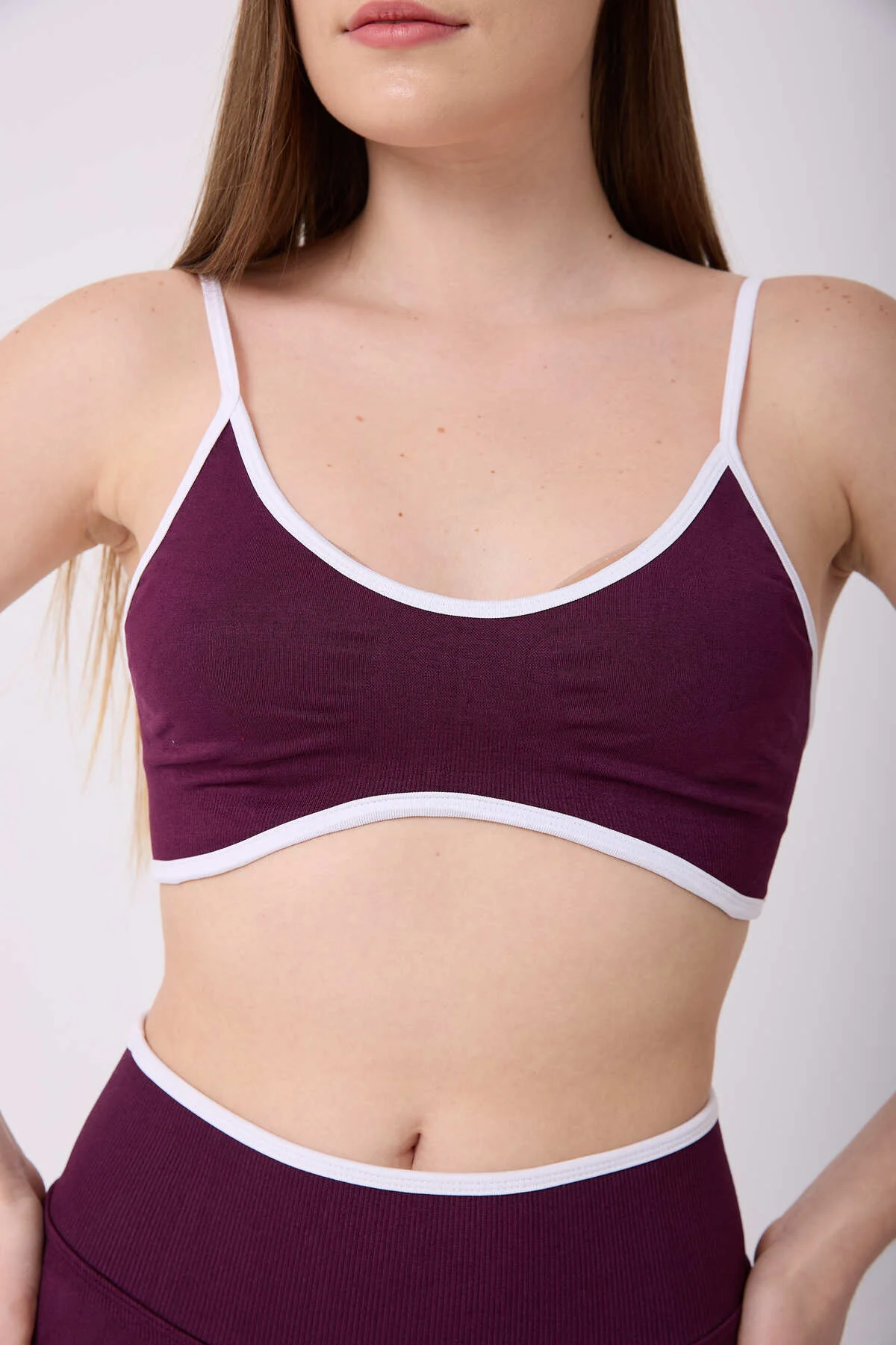 CoreLine Biye Detaylı Esnek Seamless Spor Bra