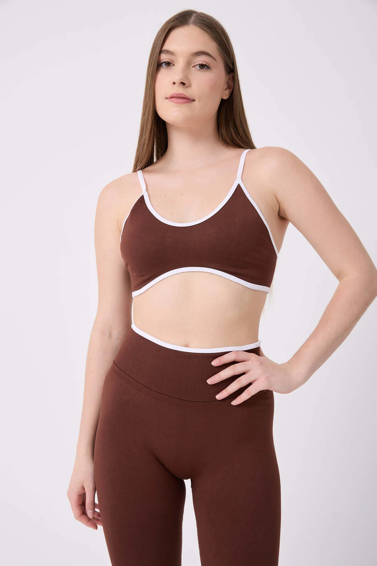 CoreLine Biye Detaylı Esnek Seamless Spor Bra