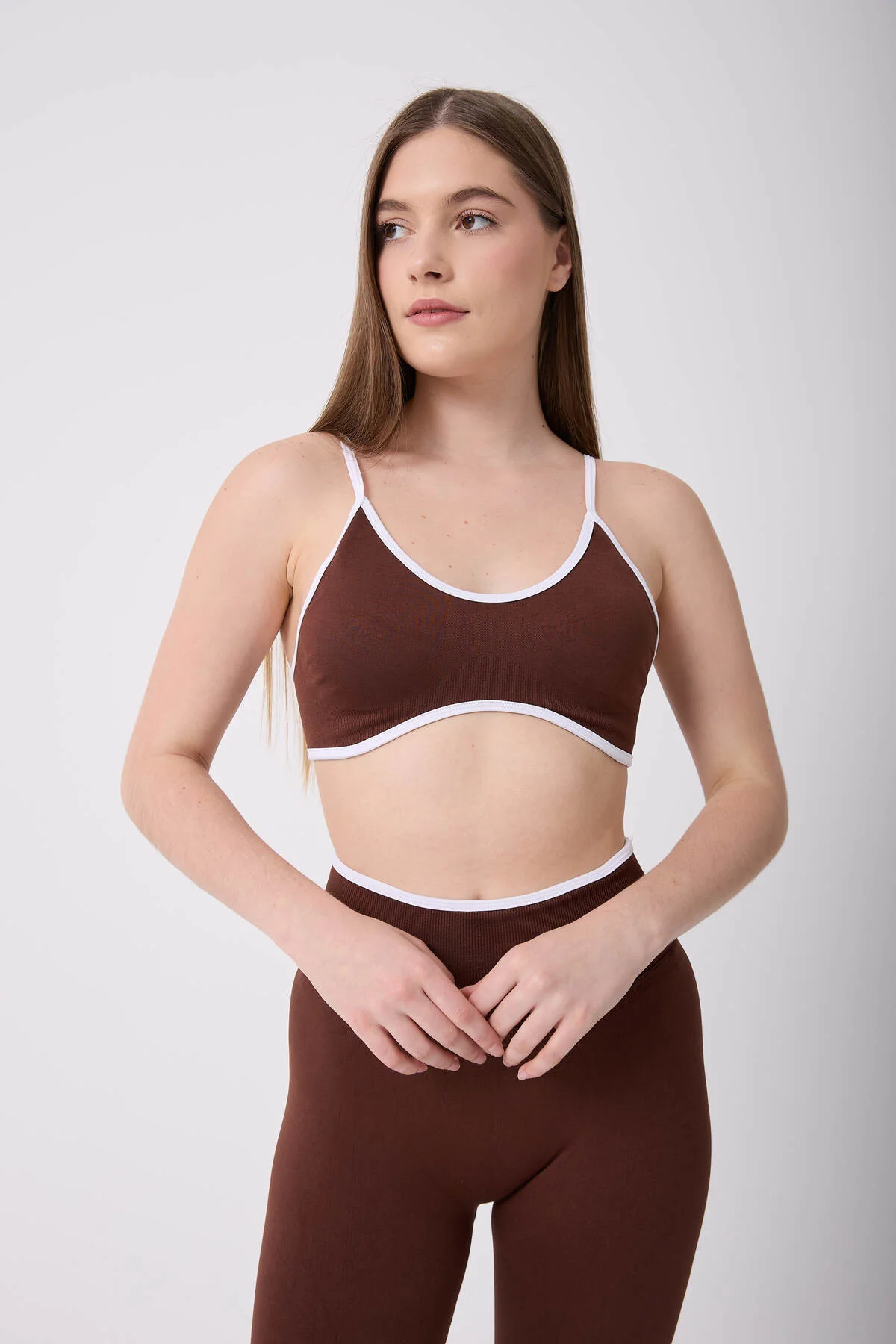 CoreLine Biye Detaylı Esnek Seamless Spor Bra