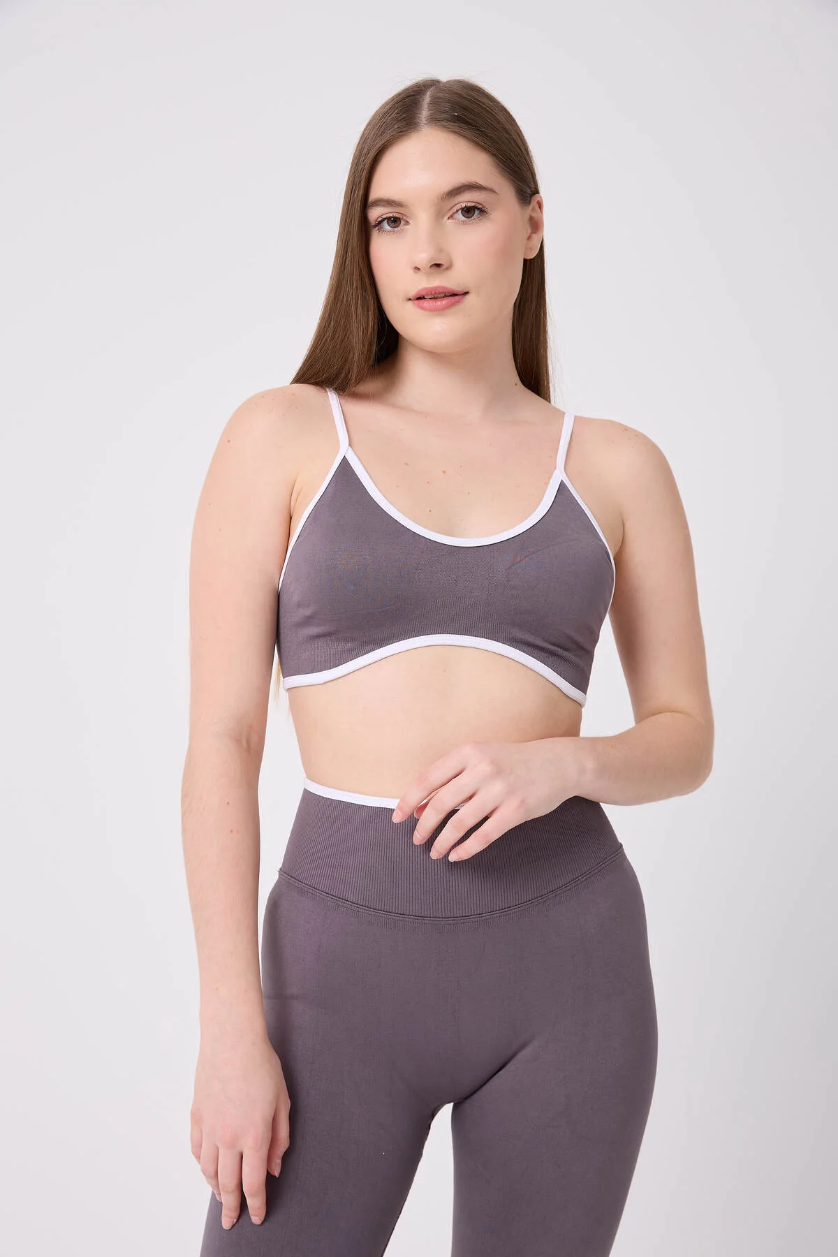CoreLine Biye Detaylı Esnek Seamless Spor Bra