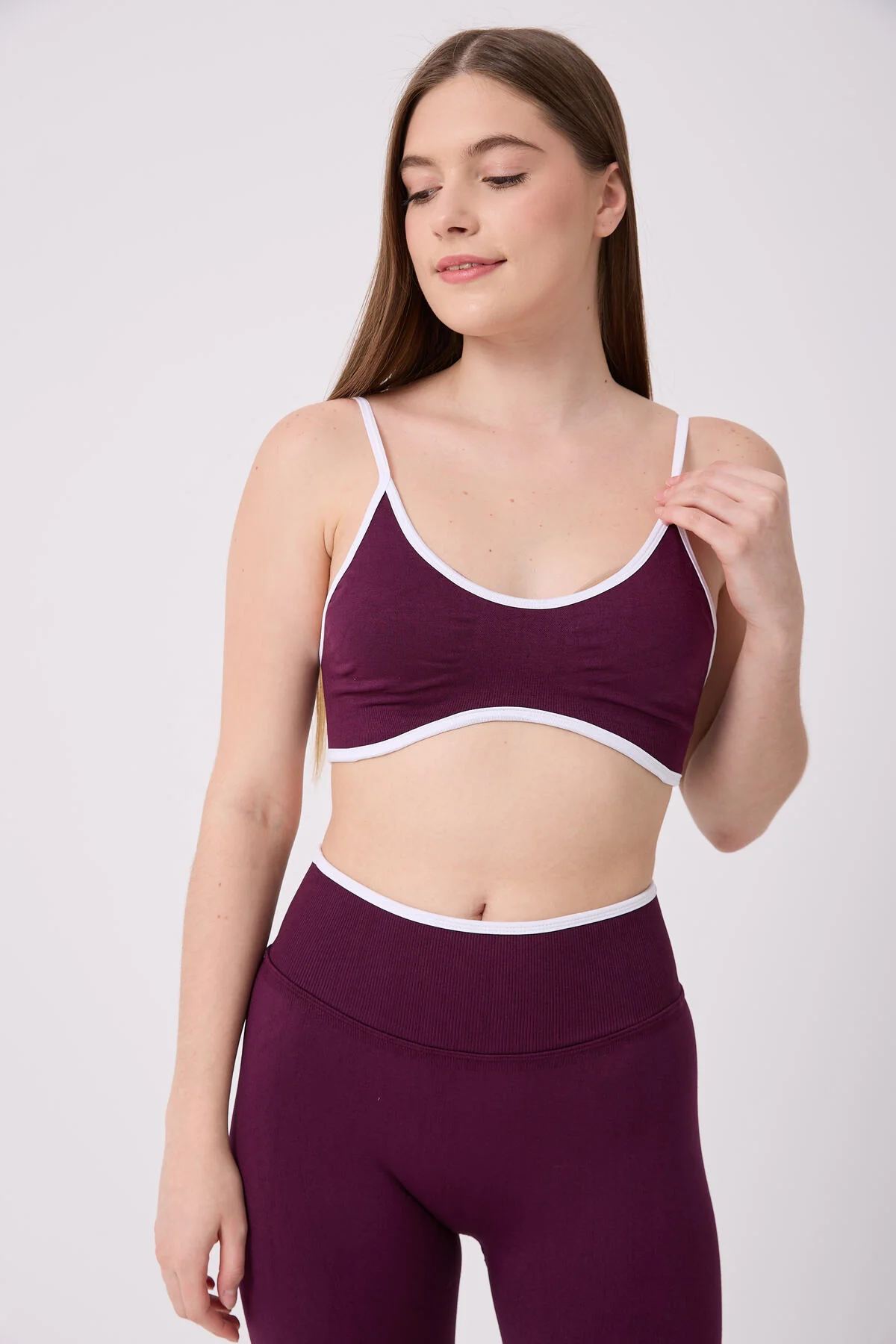 CoreLine Biye Detaylı Esnek Seamless Spor Bra
