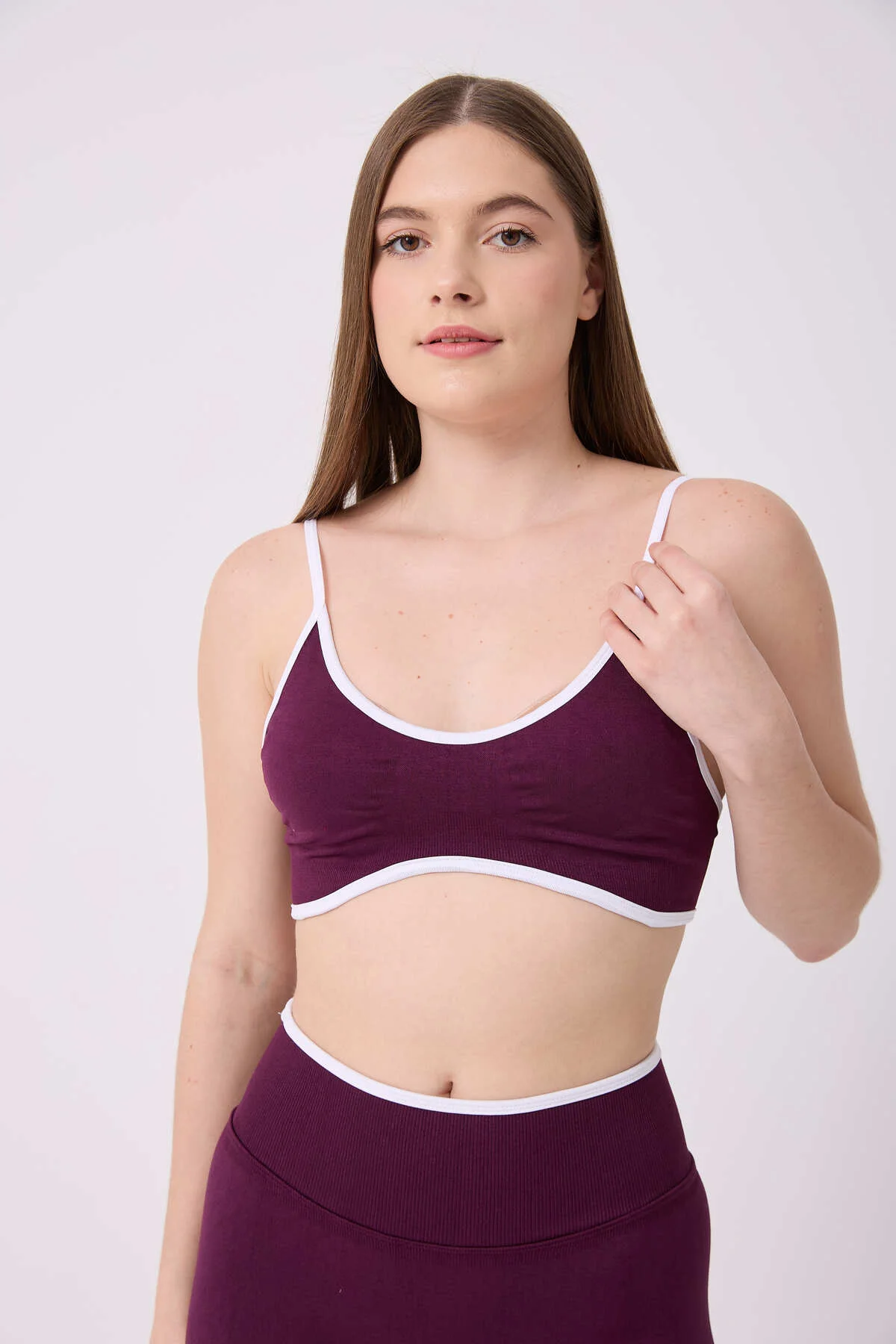 CoreLine Biye Detaylı Esnek Seamless Spor Bra