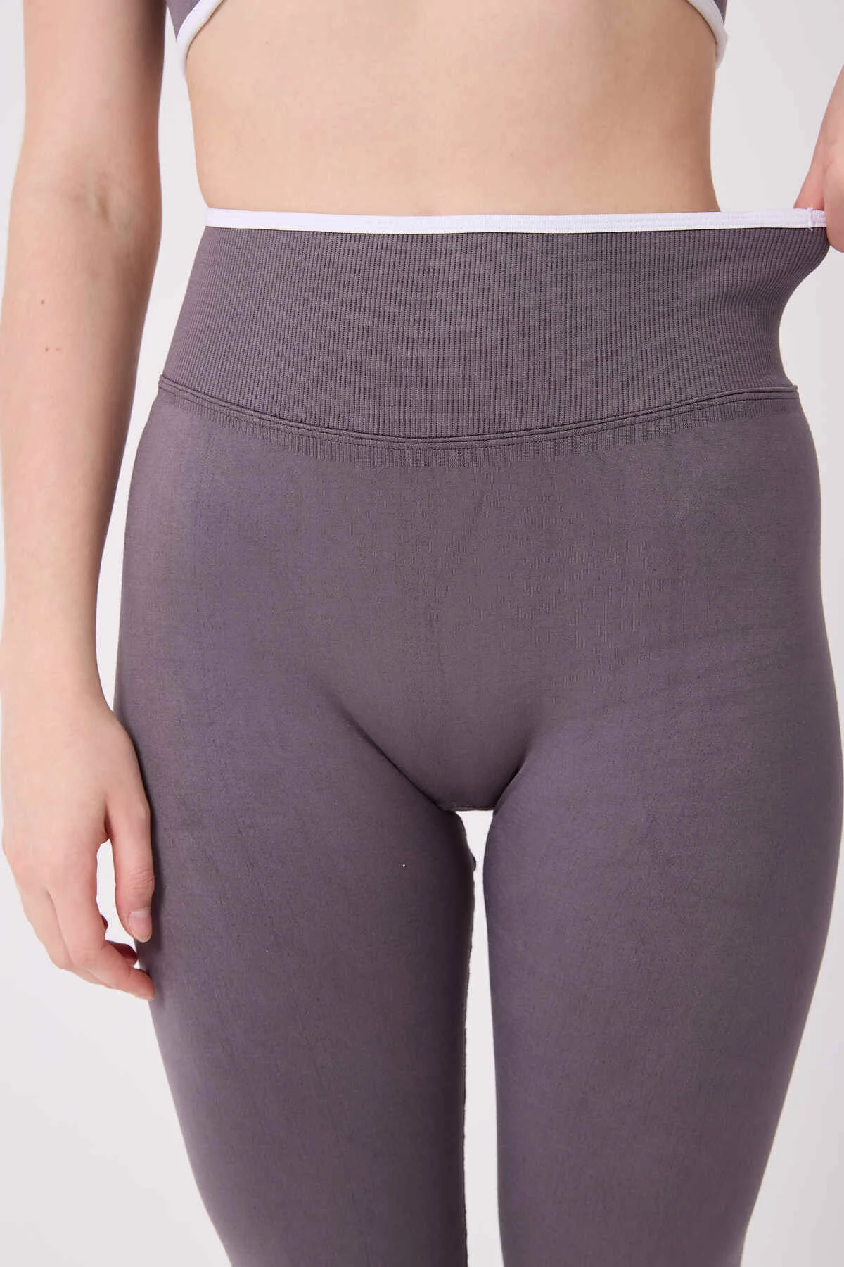 CoreLine Model Biye Detaylı Esnek Yüksek Bel Toparlayıcı Push Up Seamless Tayt