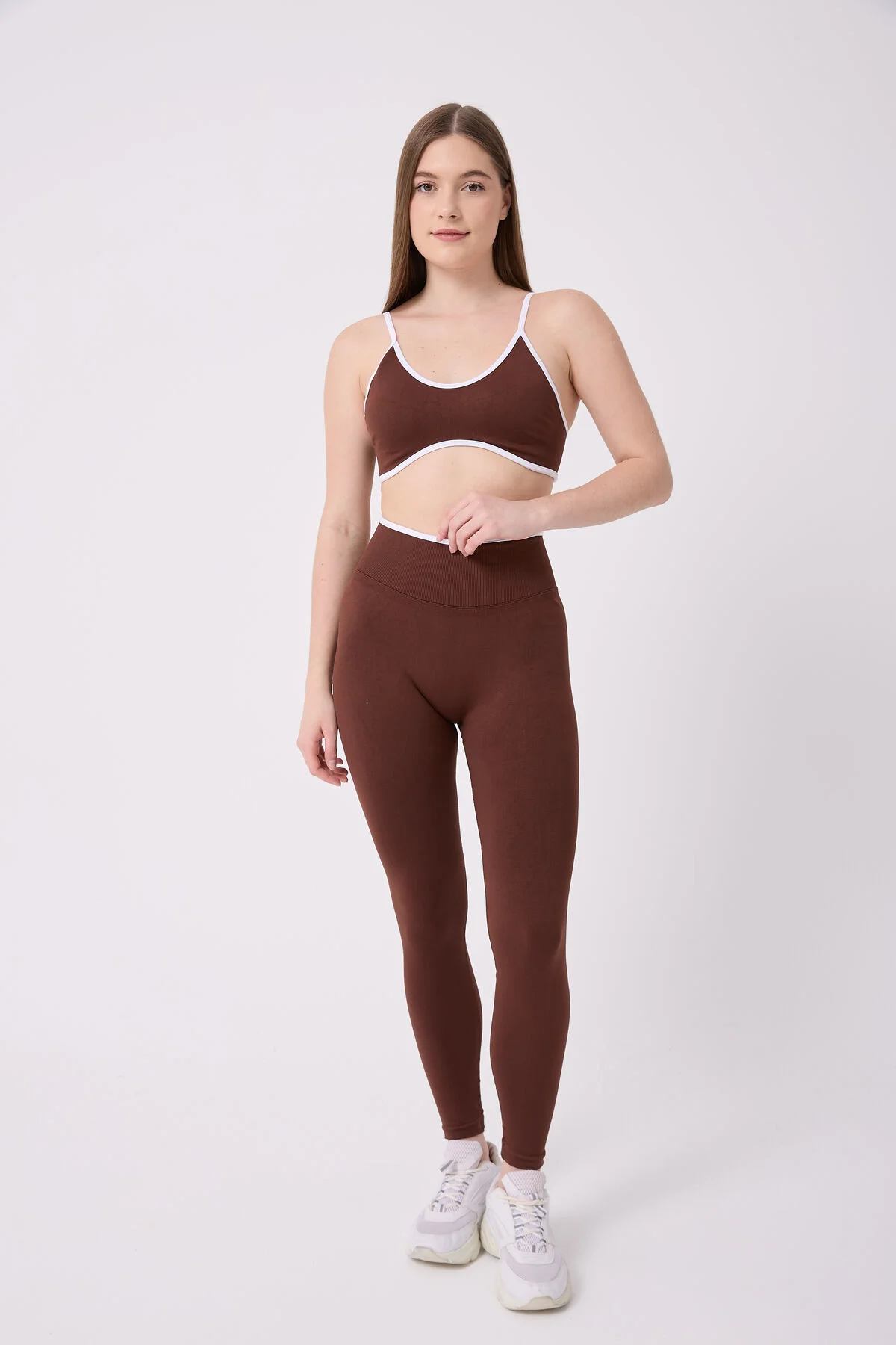 CoreLine Model Biye Detaylı Esnek Yüksek Bel Toparlayıcı Push Up Seamless Tayt