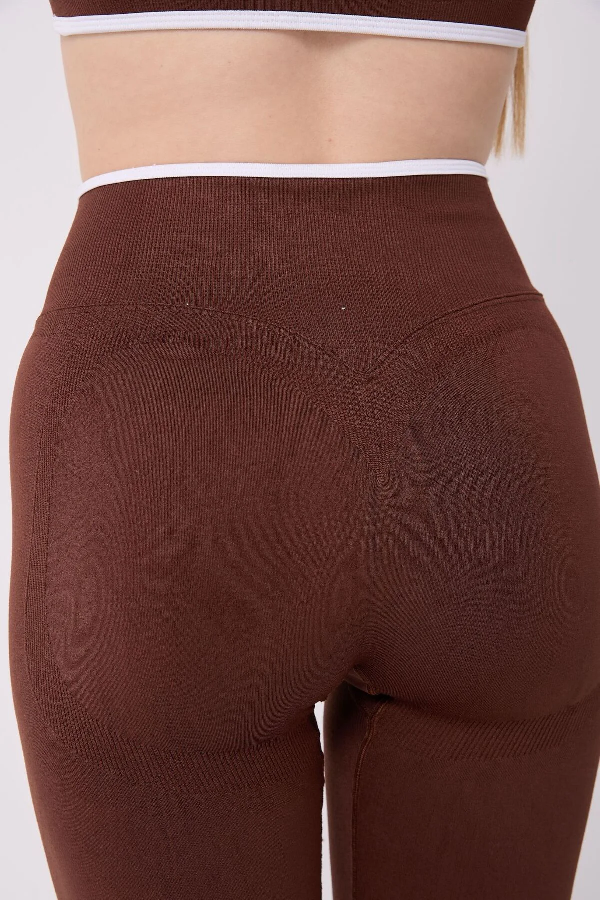 CoreLine Model Biye Detaylı Esnek Yüksek Bel Toparlayıcı Push Up Seamless Tayt