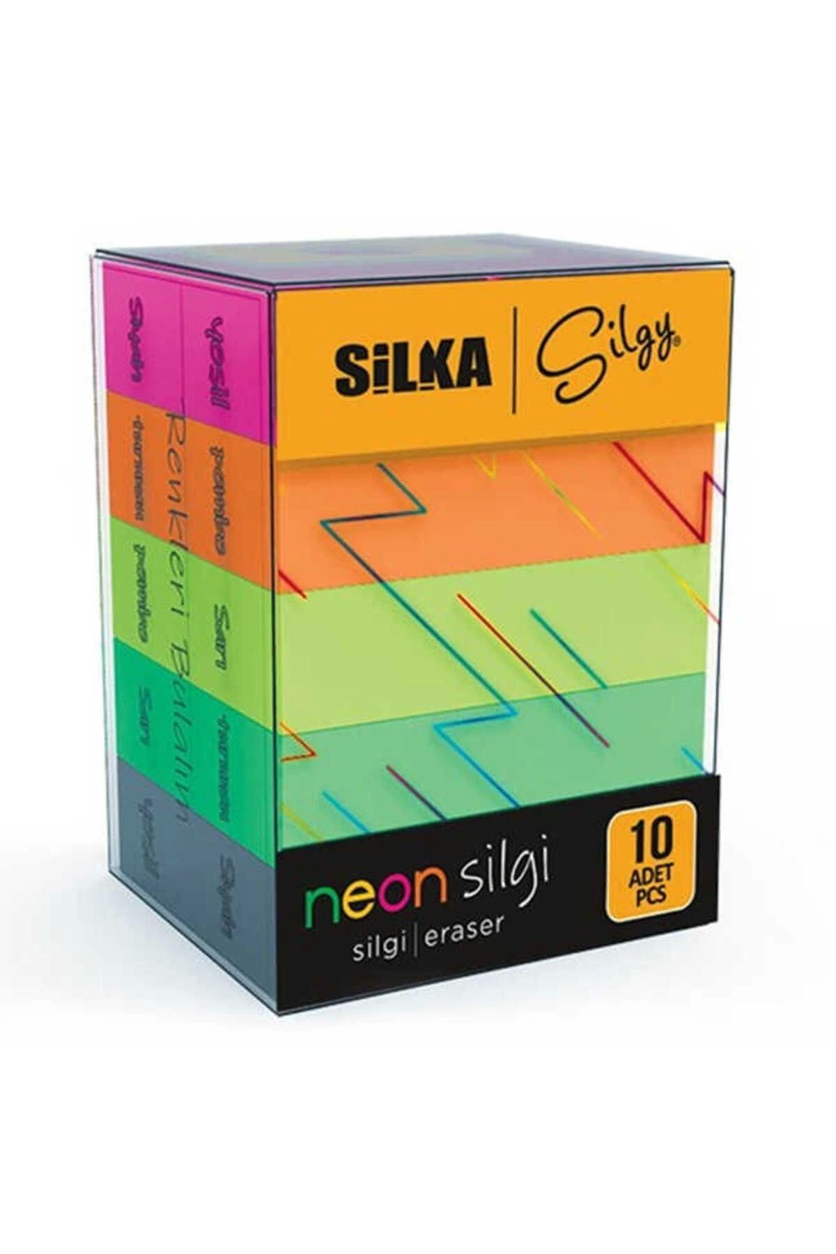 Silka Cornor Neon Renk Silgi 10'Lu