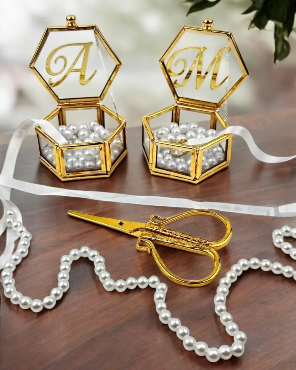 Corrente Altıgen Gold Yüzük Yükselticisi ve Söz Makası Seti