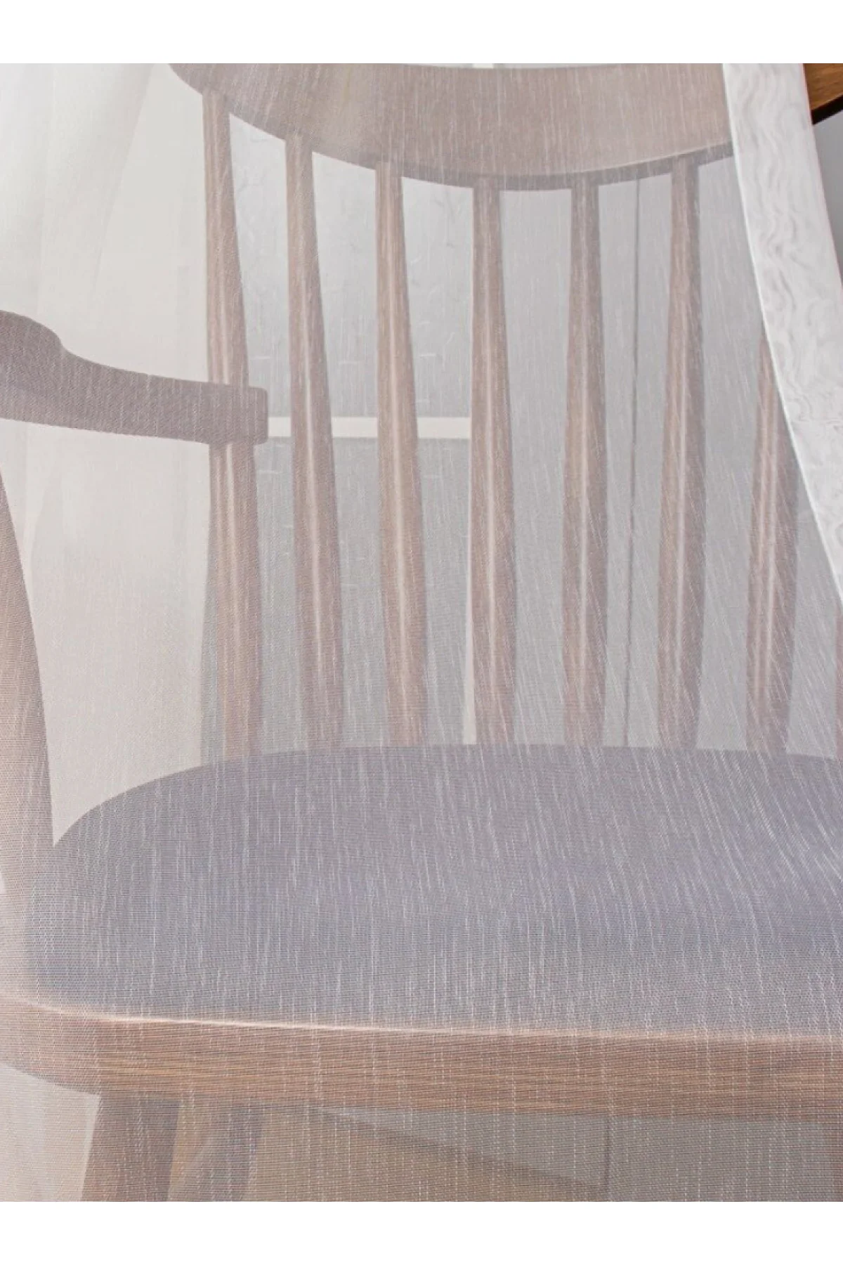 Cosmos Modern Bambu Vual Tül Perde, 1/2.5 Pile - Ekru 002/VUAL