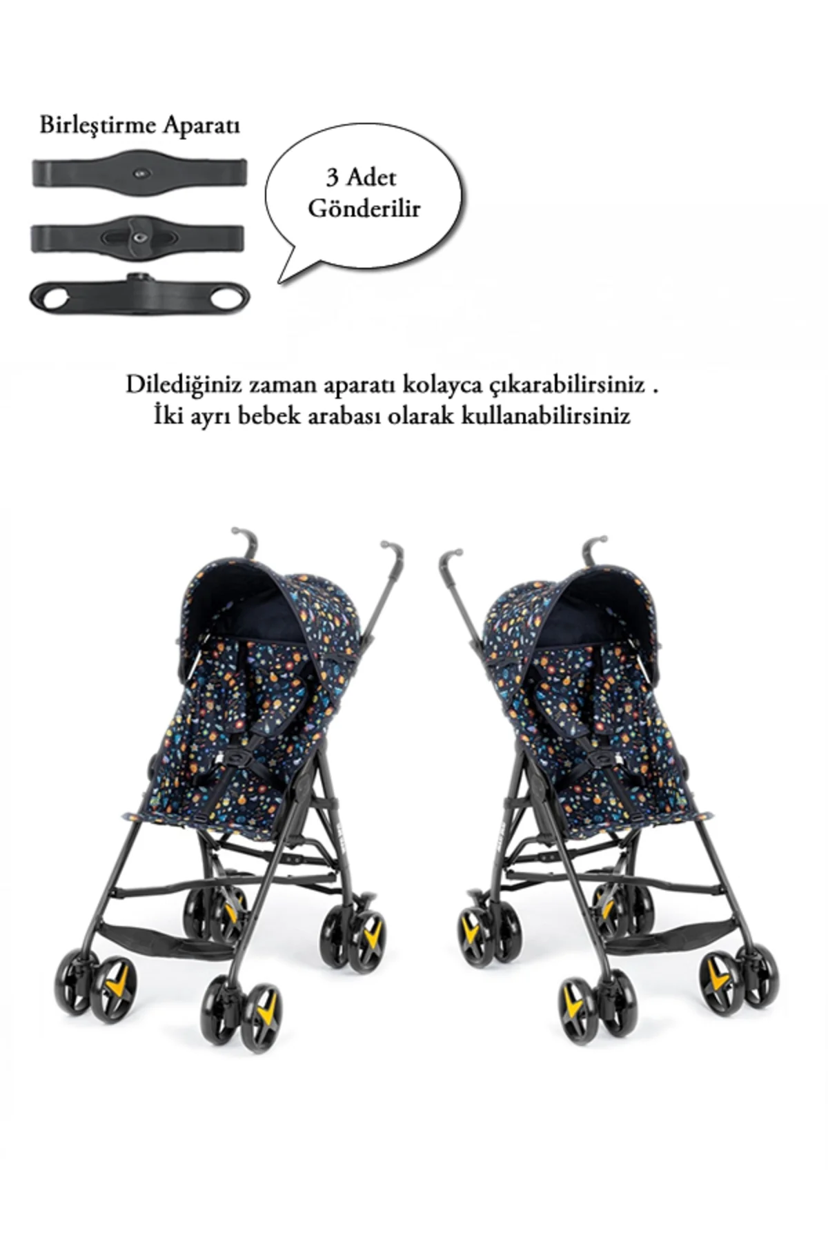 Cosmos Twin İkiz Baston Bebek Arabası