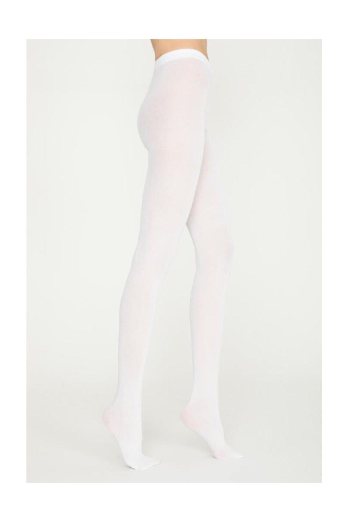 Cotton Beyaz Külotlu Çorap 60 Den Pamuklu Yeni Sezon