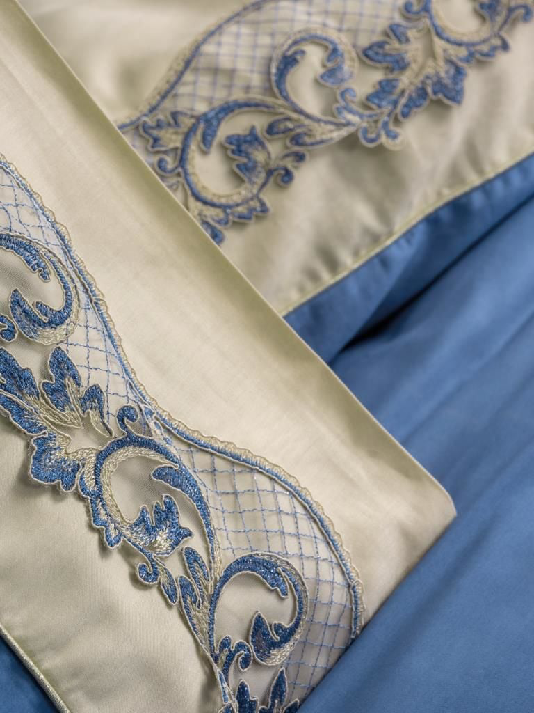 Cotton Box Brode Nakışlı Çift Kişilik Saten Nevresim Takımı Amaya