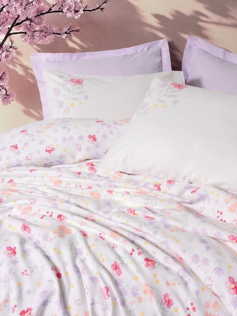 Cotton Box Estiva Çift Kişilik Pike Takımı Winsome Lila
