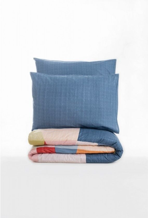 Cotton Box Modern Çift Kişilik Nevresim Takımı Cosy Mavi