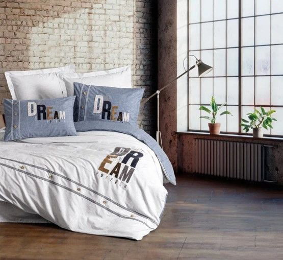 Cotton Box Mood Nakışlı Ranforce Çift Kişilik Nevresim Takımı For