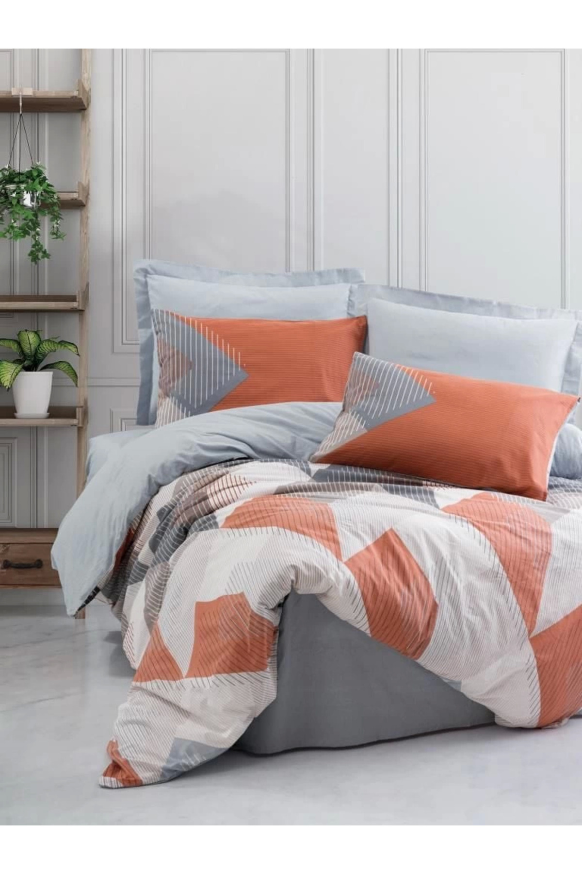 Cotton Box Ranforce Nevresim Takımı Çift Kişilik Joseph Mavi