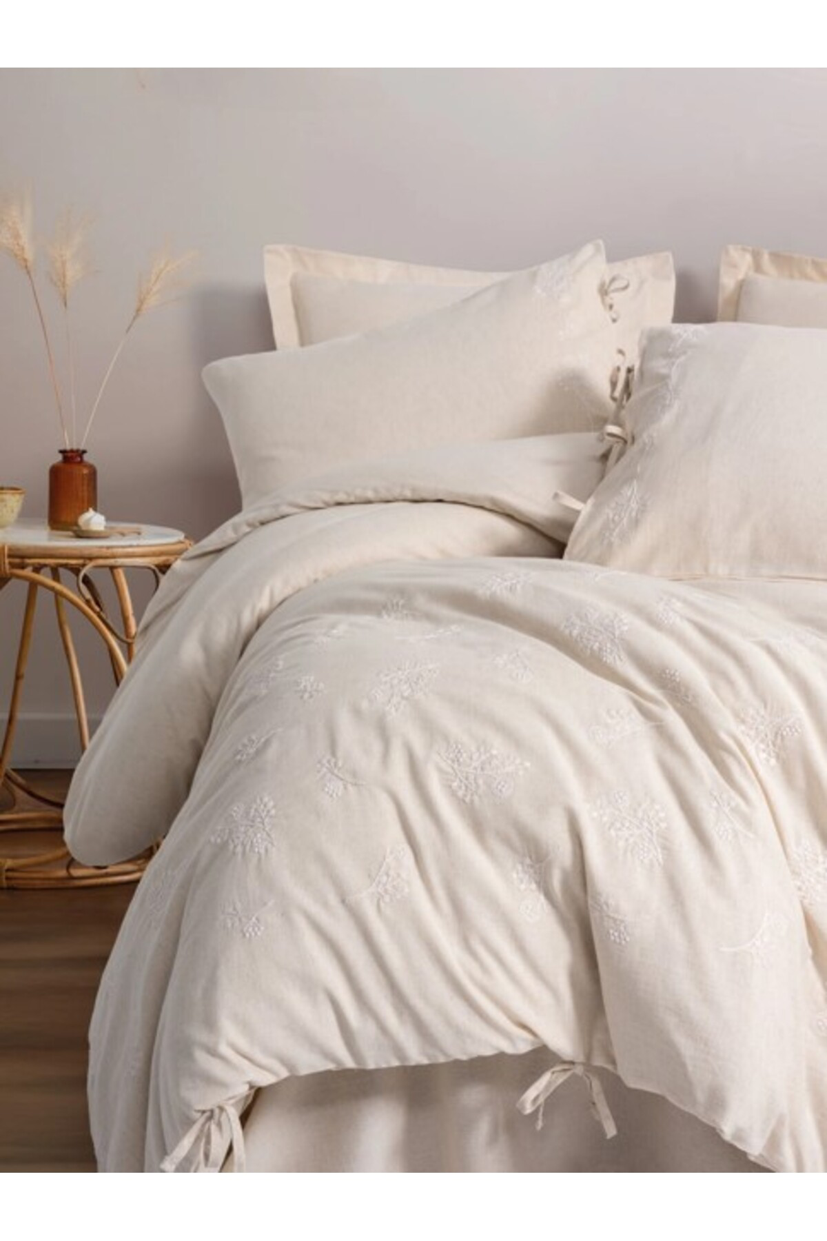 Bilfold Cotton Keten Çift Kişilik Nev Takımı Esmira