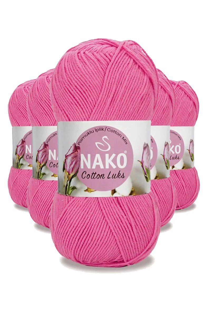 Cotton Lüks İpi Yünü Koyu Pembe 5'li Paket – %60 Pamuk %40 Akrilik, 330m, 100g Fiyatı, Yorumları ve Özellikleri