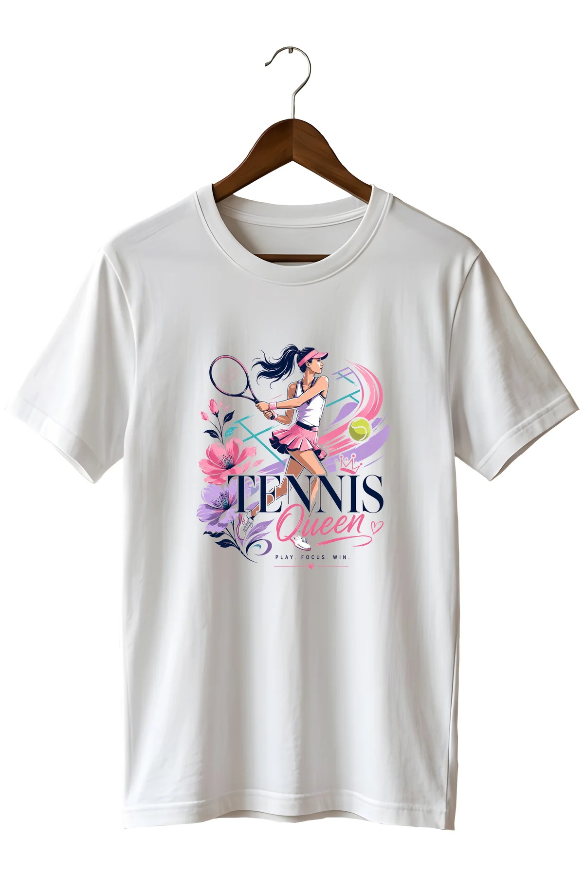 Court Elegance Koleksiyonu Estetik Tenis Tişörtü