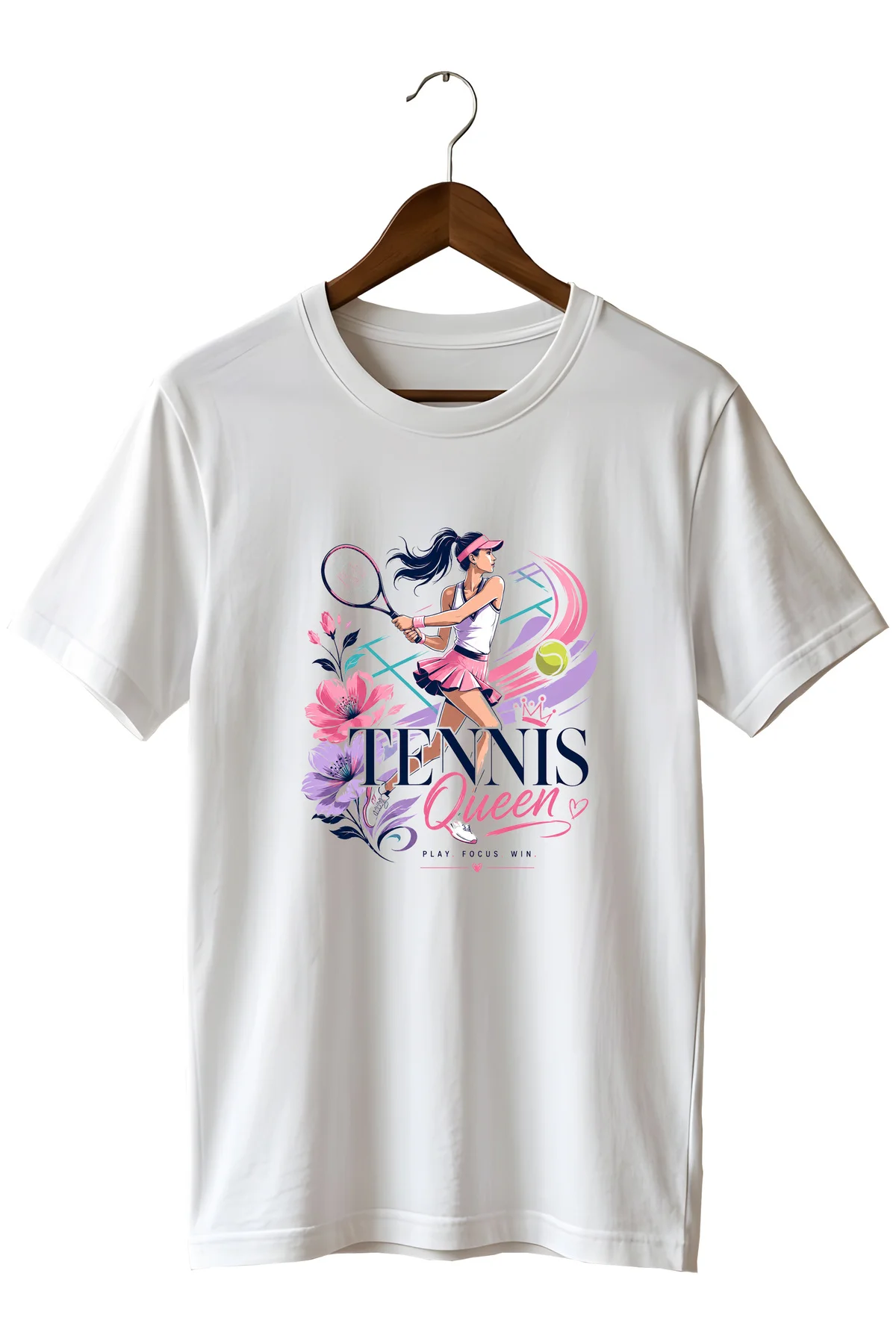 Court Elegance Koleksiyonu Estetik Tenis Tişörtü