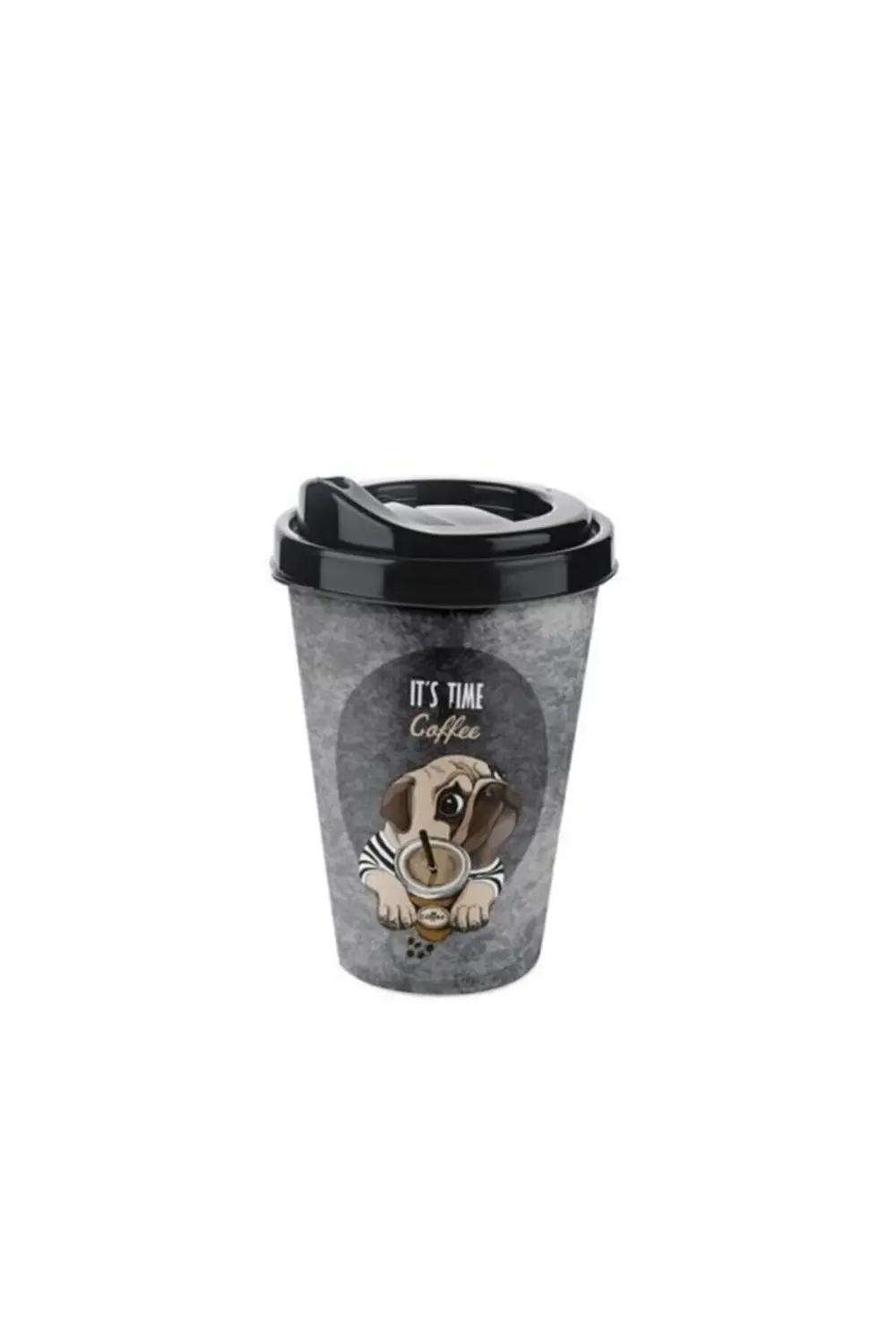 Cozzoni Plastik Bardak Kapaklı Baskılı Kahve Bardağı Coffee 4 Ade