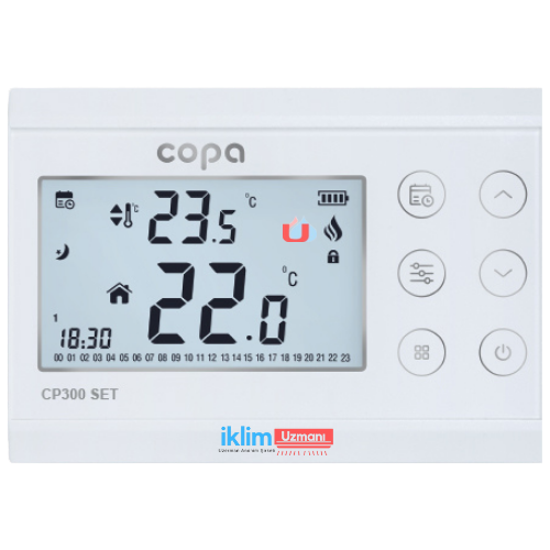 Copa Cp 300S Kablosuz Dijital Akilli Beyaz Oda Termostati