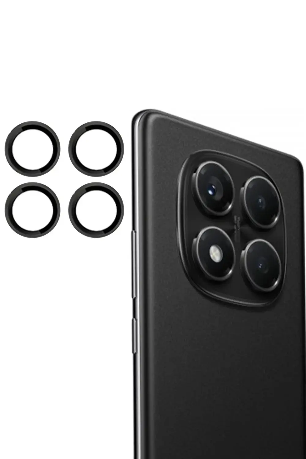 CPT83 Xiaomi Redmi Note 14 Pro 4G PVD Metal Kamera Lens - Siyah